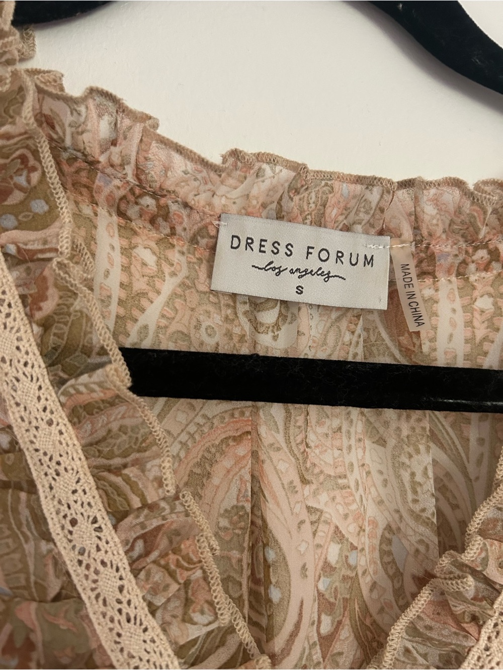 Dress Forum Beige Paisley Ruffle Maxi Dress - Picture 2 of 5